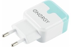 Устройство зарядное Energy ET-33 2 USB разъема, 2,1А, белый 104291 сетевое - фото 31876