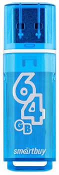 Накопитель USB Smartbuy флешка 64GB Glossy Blue - фото 31929