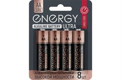 Батарейки Energy Ultra LR6/8B (АА), 8 шт. блистер 104980 - фото 32449