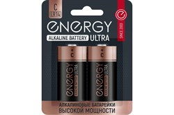 Батарейки Energy Ultra LR14/2B (С), 2 шт. 104982 - фото 33530