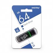 Накопитель USB Smartbuy Glossy series флешка 64GB  Black