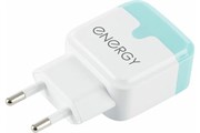 Устройство зарядное Energy ET-33 2 USB разъема, 2,1А, белый 104291 сетевое